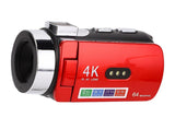 4K Video Camera Camcorder 64MP Vlogging Camera With 28X Digital Zoom for YouTube - Red Pro Version V1263-JX-6747-3