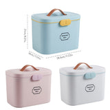 Family Medication Box Portable First Aid Box Organizer with Easy to Open Buckle Snap V1294-YM0717-10140142