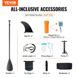 Inflatable Stand Up Paddle Board, 3230 x 838 x 152 mm SUP Paddleboard, with Board Accessories, Pump, V952-CQJBPTKPTKBLK22QNV0