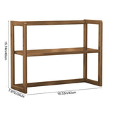 Adjustable Desktop Shelf Double Layer - Household Storage Desk Bookshelf - Counterto Display Shelf V1369-AZ3-W-11118