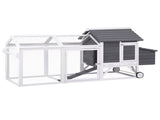i.Pet Chicken Coop Rabbit Hutch Extra Large Wooden Run Bunny Cage House Outdoor PET-CH-225WL-GR-AB