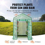 Walk-in Green House, 4.6 x 2.4 x 6.7 ft Greenhouse with Shelves, Set Up in Minutes, High Strength PE V952-ZXJZWSFMTCGLSKFP5V0