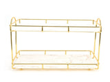 Bathroom Countertop Rack Large Capacity 2 Tiers Gold Bathroom Countertop Rack for Home Hotel V1294-YM0523-3112220011911