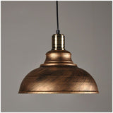 2 Pack Industrial Vintage E27 Pendant Light Copper Rust Ceiling Lamp Shade, 29cm Diameter V1237-ZY-522-0027