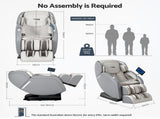 Livemor 4D Massage Chair Recliner - Full Body SL-Track Zero Gravity with AI Body Scan, Deep Tissue MASCHR-4D-1AIR-GRBG