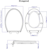 Premium Elongated Toilet Seat with Bidet T Adapter V1258-DP02-C-838