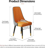 VELLUTO Golden Frame Mid Century Modern Dining Chair Faux Leather Side Chair Upholstered Dining V255-VE-926H-IVORY