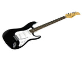 Karrera 39in Electric Guitar Music 6-String Instrument Full Size Black EGP-5W-BK
