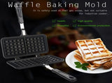 Dual Head Household Kitchen Gas NOn Stick Waffle Maker Pan Mould Mold Press Plate Baking Tool V1294-YM0722-JY04753