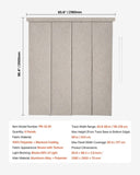 VEVOR Panel Track Blinds Extendable Track 116 cm to 218 cm W Trimmable Brown V952-MBGDBYCW458826NTFV0