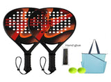 Padel Racket Carbon Fiber Lightweight Control EVA Core Comfort Grip for Beginner & Intermediate V1232-WQP005