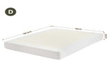 Artiss Compression Bed Frame Double Size No Assembly Vacuum High Density Sponge Boucle Cream White BED-FOAM-BASE-D-WH