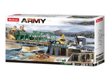 Sluban B0981 Model Kit WWII Battle of Budapest Winter Counter Attack Military Bridge Checkpoint SLB0981