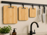 6 Pcs Bamboo Cheese Cutting & Serving Board Set Moso Bamboo, Reversible, BPA-Free V1181-KC0010X2