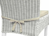 4-Pack Cream Tie-On Chair Seat Cushions with Removable Covers, 45 x 40 cm V1188-MS-731-050