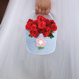 Adorable Sky-Blue Cotton Rope Basket for Home Organization 1Set V1366-AZ2-W-19220