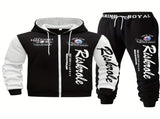 Men'S Hoodie Set Letter Print Hoodie Casual Sportswear Jogger Set Australian - Khaki - Size M V1106-M-APP-66132-KHAK-MAUMEU48