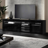 Artiss Entertainment Unit TV Cabinet LED 180cm Black Bobi FURNI-O-LED-TV180-BK-AB