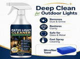 Outdoor Lantern and Garden Light Cleaner Spray, Patio Light Cleaner, Gentle Stain Removal & V1369-AZ3-W-08112