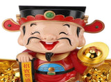 12 Inch Solar Powered Statue God of Wealth Nodding Ornament Prosperity and Fortune Meaning Car V1294-YM0901-3115230138511