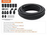 6AN Fuel Line Kit, 7.62 m Fuel Hose Kit, Nylon Stainless Steel Braided PTFE Fuel Line Kit, V952-QCYYRYRG15G26J9HMV0