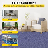 Indoor Outdoor Rug Carpet Blue 6x13ft Area Rugs Runner for Patio Deck,1.8x4m V952-JZXWDTLS1.8X4M001V0