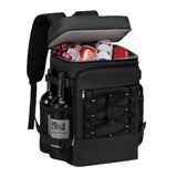 Insulated Cooler Backpack Leakproof Double Compartment Cooler Bag with Bottle Opener for Outdoor V1341-ZY-NDZW9YTQ-BLACK