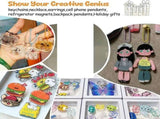300PCS Shrinky Plastic Sheets Kit, Shrink Paper Keychain Kit for Kids Marking, DIY Ornaments or V1366-AZ2-W-15763