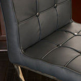 Pandora Bonded Leather & Steel Bar Stool in Black V1041-JMC-1083BLACK