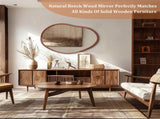 Wooden Frame Wall Mirror - Entryway & Hall Decor V767-YSJ-X112S-V1