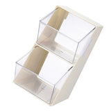 Desktop Storage Box Plastic Multi Layers Dust Proof Modern Minimalist Desk Organizer Box for Teabag V1294-YM0901-3117240099611