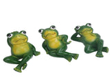 3pcs Outdoor Frog Ornament American Style Innovative Simulation Frog Statues for Yard Home V1294-YM0901-3111240102511