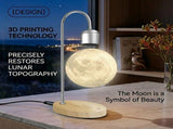 Levitating Moon Lamp with 15W Wireless Charger 3D Printed Realistic Lunar Texture, 3 Color Modes, V1341-ZY-45FE4GRA-BLACK