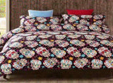 Fiesta Calavera Skull Bloom Quilt / Doona / Duvet Cover set V745-AQ041118D3