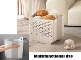 White-Foldable Plastic Laundry Baskets. Wall Hanging Storage Basket. Multi-function Storage V1192-AZ-W-10386