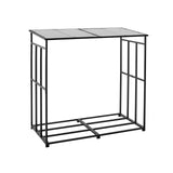 Firewood Rack with Sloped Roof, 143cm Outdoor Firewood Holder, 1/4 Cord Log Storage Shed, 299kg Max V952-HWDCJ4FT20MMZB5Q6001V0