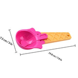 4Pcs Cake Digging Scoop Plastic Spoons Simple Design Easy to Clean for Household and Cafe V1370-AZ4-15376
