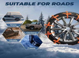 Universal Anti-Skid Snow Tire Chains, New Universal Emergency Traction Cables, Reusable Winter V1366-AZ2-W-11528
