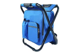 Portable Cooler Stool Multi-Function Folding Fishing Chair - Blue V1308-DSZKI-898-2