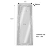 Medium White Beaded Framed Mirror - 70cm x 170cm V292-M-BDD-M-WHITE