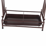 Umbrella Storage Rack Iron with Drip Tray 10 Holes 8 Hooks Umbrella Rack Stand for Home Hotel Lobby V1294-YM0716-3117220148213