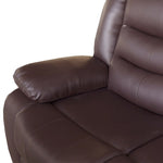 Single Seater Recliner Sofa Chair In Faux Leather Lounge Couch Armchair in Brown V43-REC-FAN1RBR