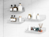 4-Pack Acrylic Adhesive Wall Shelf for Bathroom, Kitchen & Vanity Storage No Drill, Waterproof V1107-CS-YKLYSZWJ4