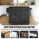 VEVOR Kitchen Island Cart Rolling Storage Cabinet on Wheel with Drawer & Shelves V952-QFBYDKCFD2XJ6INJTV0