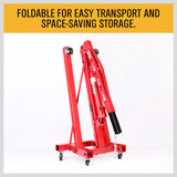 Engine Crane 2 Ton Hydraulic Hoist Folding Shop Mobile Lifter Workshop Lift V465-57716