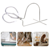 Plated Silver Pottery Glazing Clamp Stainless Steel for DIY Projects V1366-AZ2-W-22805