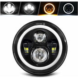 Inch Round LED Motorcycle Headlight White, 4 Lighting Modes V1237-MS-626-311