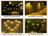 Solar Ice Brick Hanging Light with Auto Dusk-to-Dawn Sensor, IP65 Waterproof Outdoor Decorative V1341-ZY-5EXPT8DS-6PCS