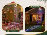 Jingle Jollys 3.5M Christmas Lights 300 LED Ladder Light with Santa Claus Decor XMAS-MOT-D-LADDER-MC