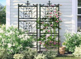 2pcs Metal Garden Trellis Fence for Climbing Plants and Rose Support V767-HW-XZ1149